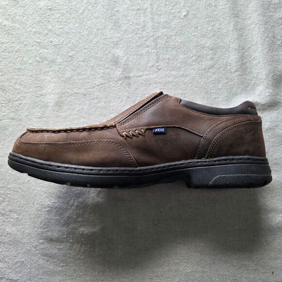 Timberland PRO Work Shoe Branston ESD Mens 13 M Safety Moc-Toe Brown Slip On - Picture 3 of 13